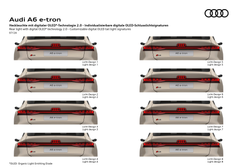 Audi A6 e-tron - Digitale Lichtsignaturen Schlusslicht